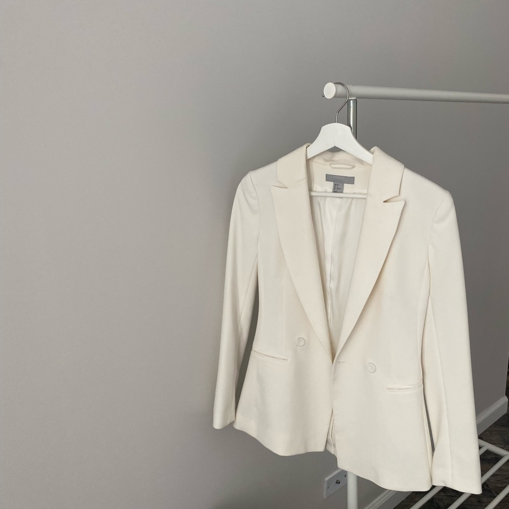 Tailored White Blazer